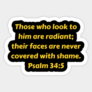 Bible Verse Psalm 34:5 Sticker